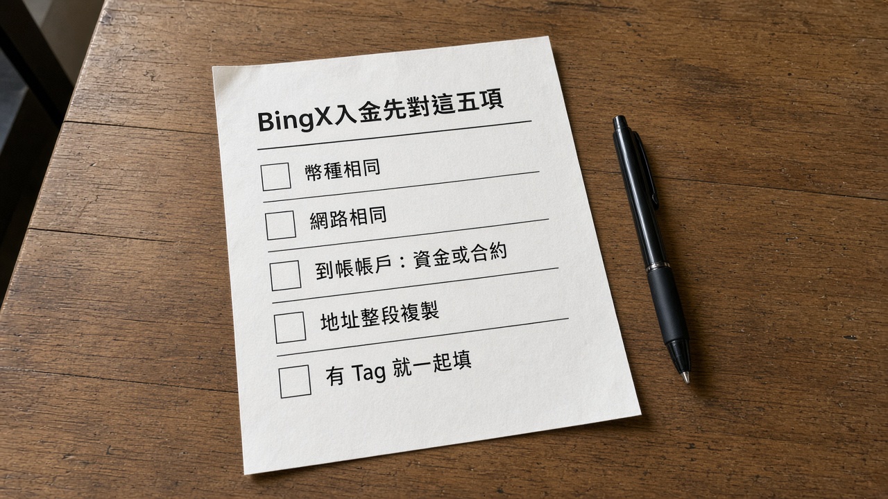 BingX入金教學：加密貨幣充值流程與注意事項